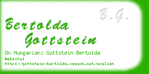 bertolda gottstein business card
